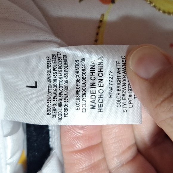 NWT Disney Snow White and Seven Dwarfs Fleece Lined Hoodie - Picture 9 of 9